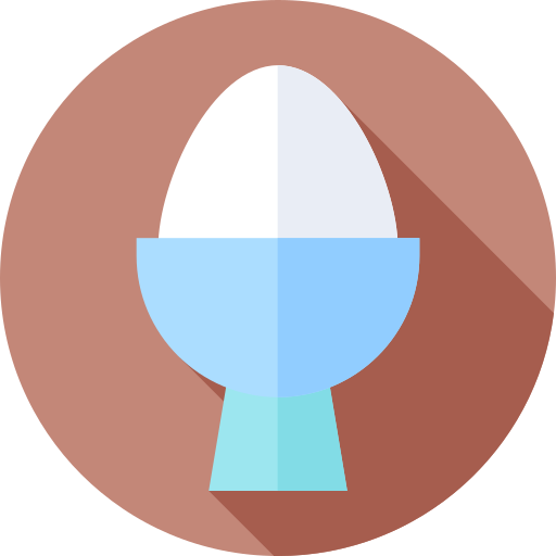 삶은 달걀 Flat Circular Flat icon