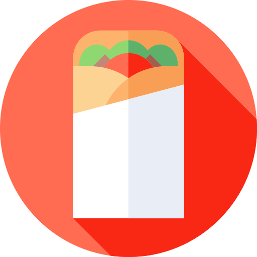 burrito Flat Circular Flat ikona