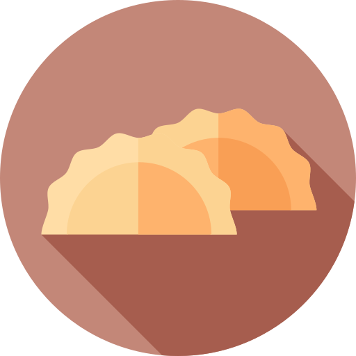 Gyoza Flat Circular Flat icon