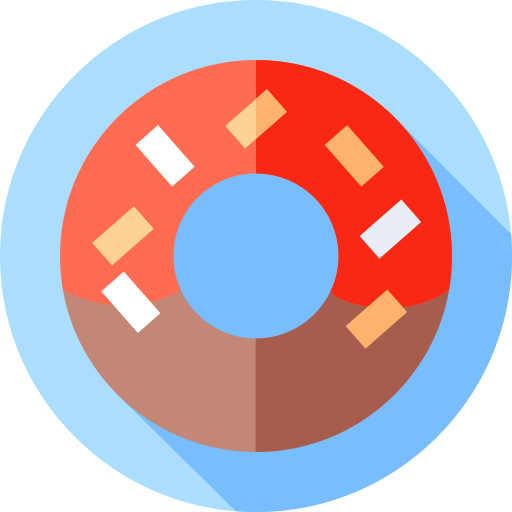 rosquilla Flat Circular Flat icono