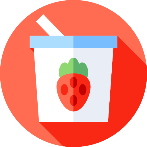 Yoghurt Flat Circular Flat icon