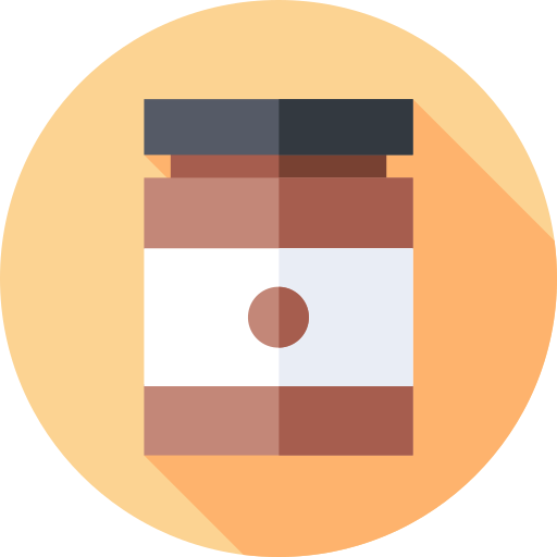 mantequilla de maní Flat Circular Flat icono