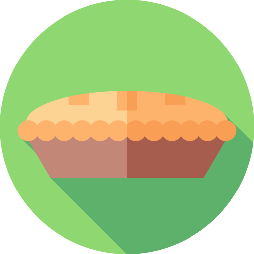 яблочный пирог Flat Circular Flat иконка