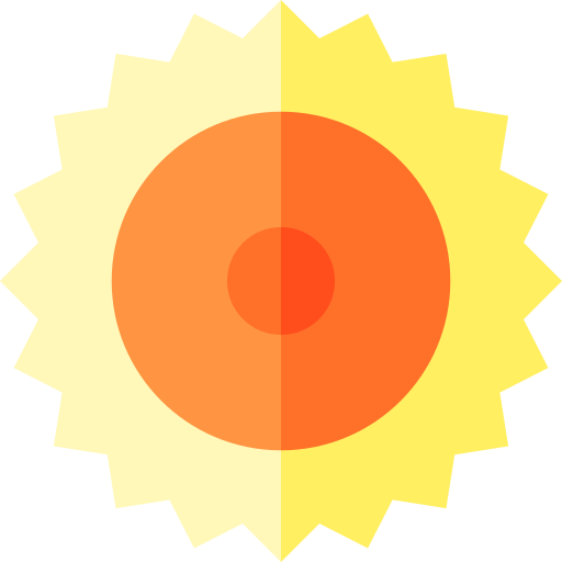 słońce Basic Straight Flat ikona