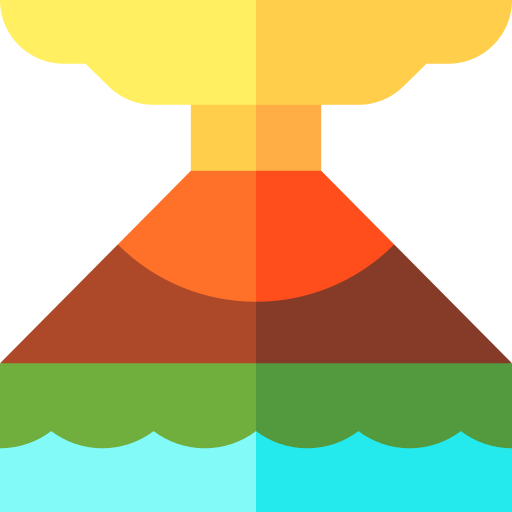 Volcano Basic Straight Flat icon