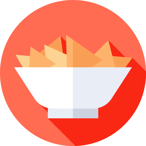 Nachos Flat Circular Flat icon