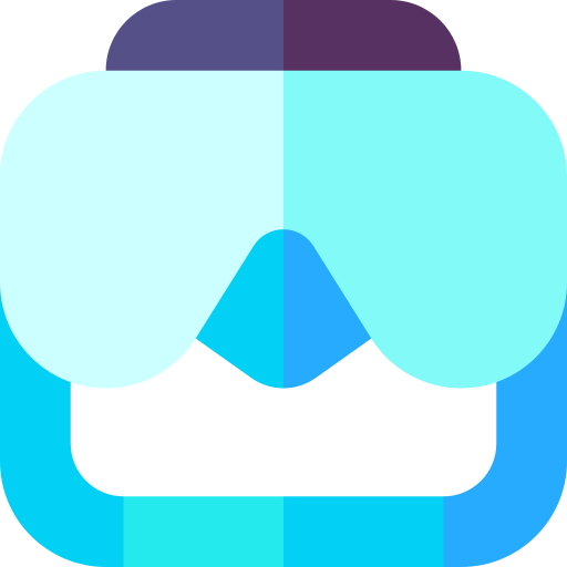 Diving goggles Basic Straight Flat icon