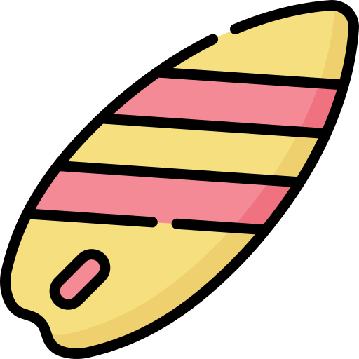 Surfing board Special Lineal color icon
