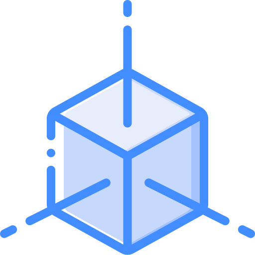 3d cube Basic Miscellany Blue icon