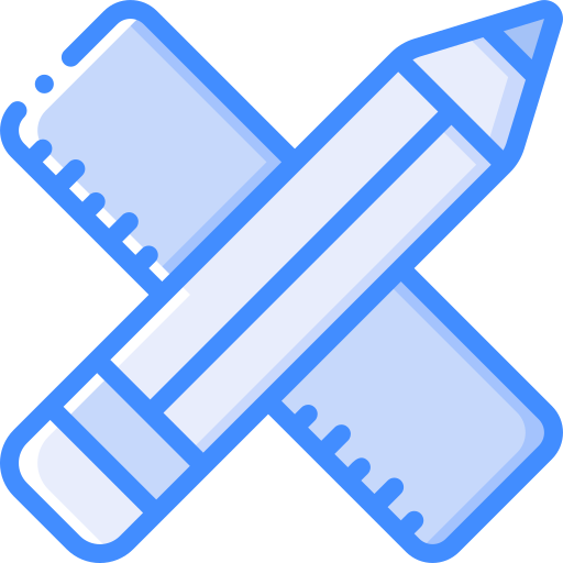 ołówek i linijka Basic Miscellany Blue ikona