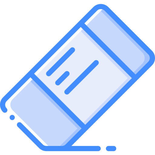 Eraser Basic Miscellany Blue icon