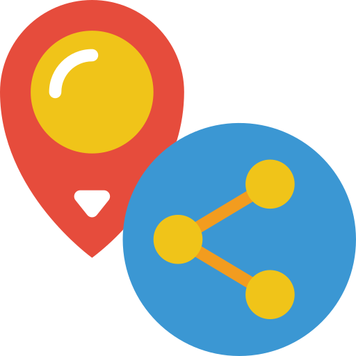 Share location Basic Miscellany Flat icon