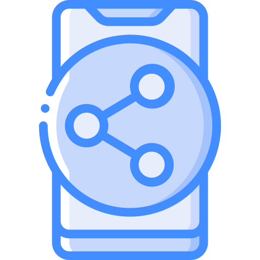 공유 Basic Miscellany Blue icon