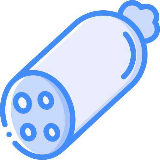 Spicy pork sausage Basic Miscellany Blue icon