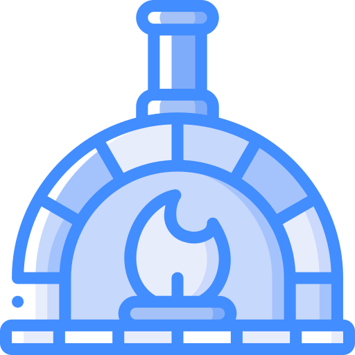 Pizza oven Basic Miscellany Blue icon