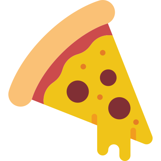 porción de pizza Basic Miscellany Flat icono