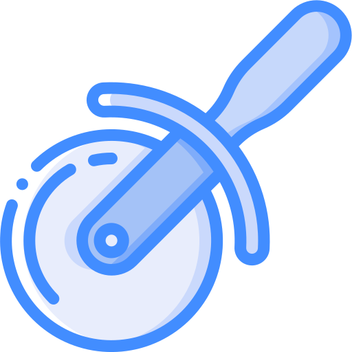 Pizza cutter Basic Miscellany Blue icon