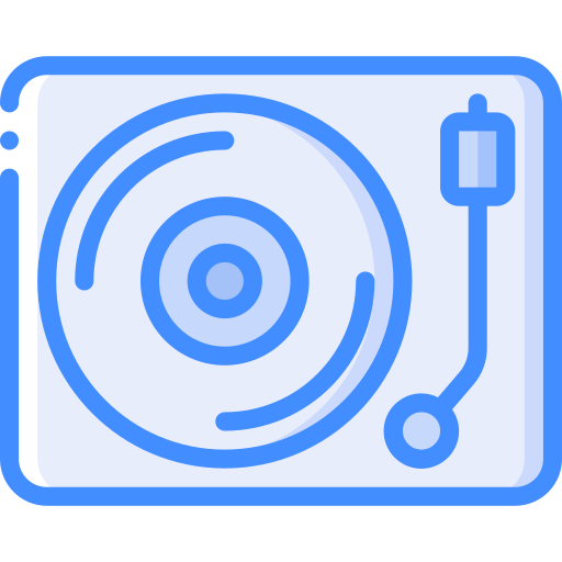 vinyl-player Basic Miscellany Blue icon