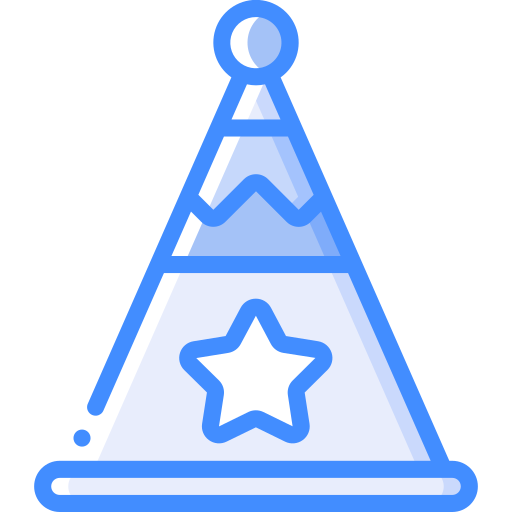 Party hat Basic Miscellany Blue icon