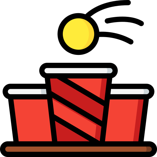 beer pong Basic Miscellany Lineal Color Ícone