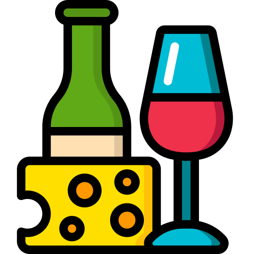 verre de vin Basic Miscellany Lineal Color Icône