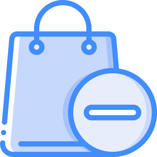 Shopping bag Basic Miscellany Blue icon