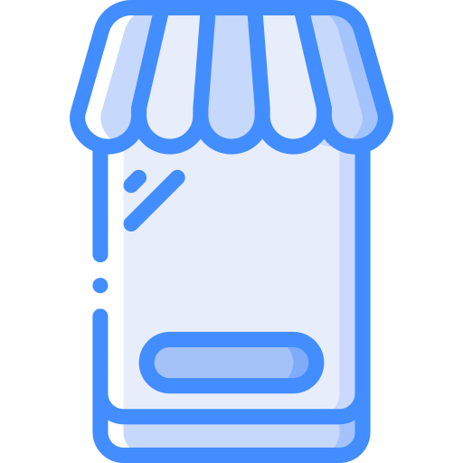 mobiele winkel Basic Miscellany Blue icoon