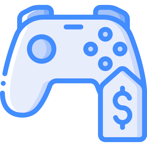 Game controller Basic Miscellany Blue icon