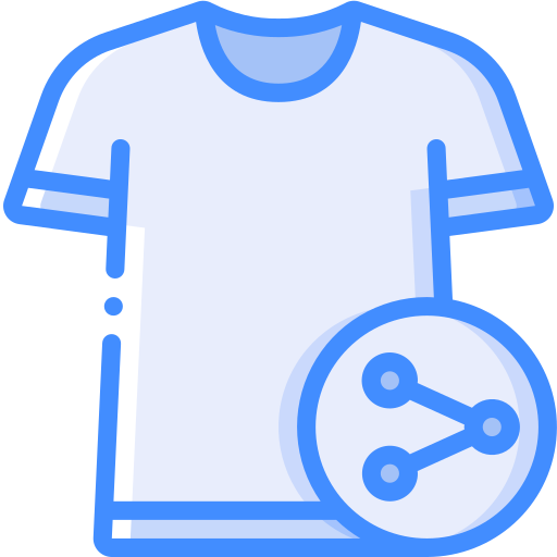t-shirt Basic Miscellany Blue icoon