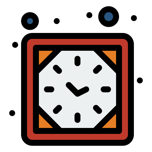 reloj Flatart Icons Lineal Color icono