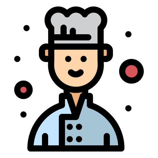 Chef Flatart Icons Lineal Color icon