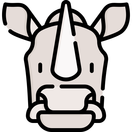 rinoceronte Special Lineal color icono