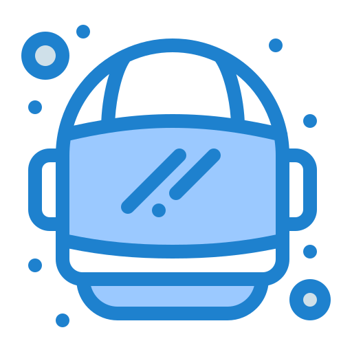 astronautenhelm Generic Blue icoon