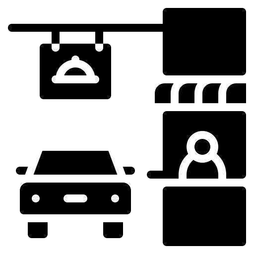 percorribile in auto Generic Glyph icona