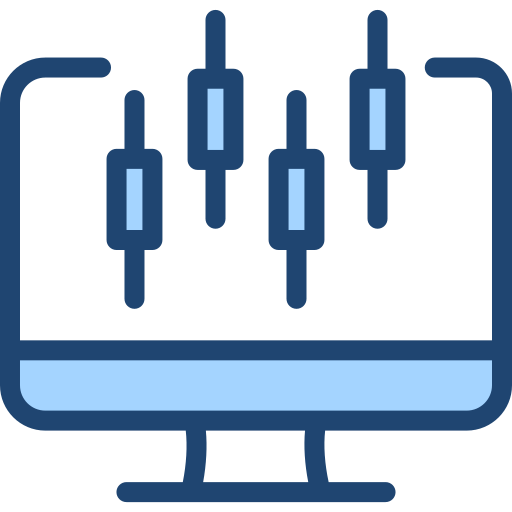 candlestick-diagramm Generic Blue icon