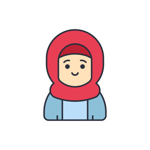 hijab Generic Outline Color icona