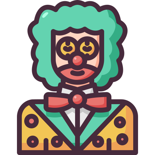 Clown Generic Outline Color icon
