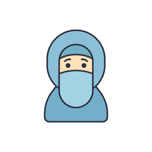 niqab Generic Outline Color Icône