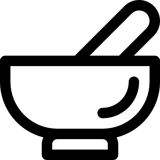 mortero Basic Rounded Lineal icono