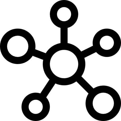 molecola Basic Rounded Lineal icona