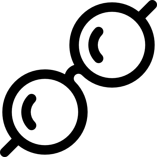 Óculos Basic Rounded Lineal Ícone