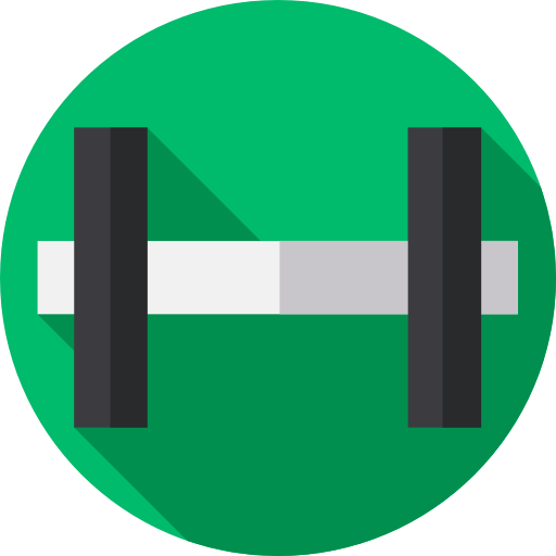 Dumbbell Flat Circular Flat icon