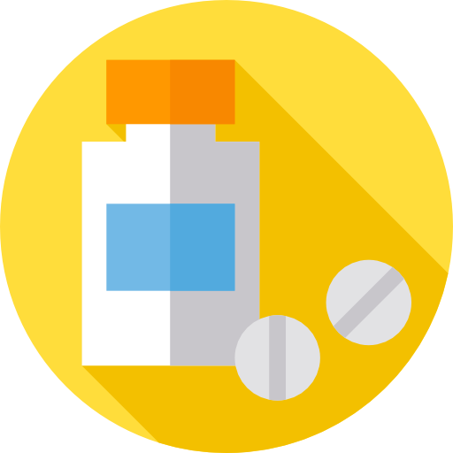 Vitamin pill Flat Circular Flat icon