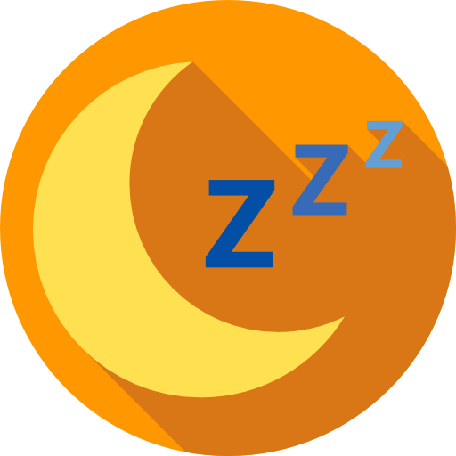 spać Flat Circular Flat ikona