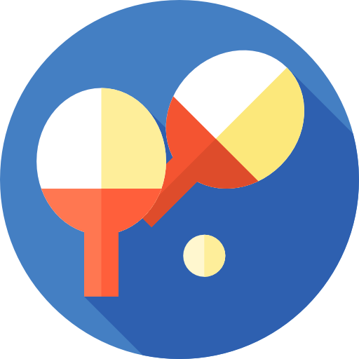 Ping pong Flat Circular Flat icon