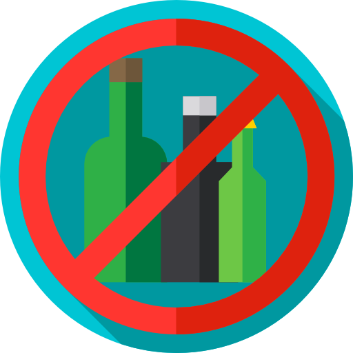 No alcohol Flat Circular Flat icon