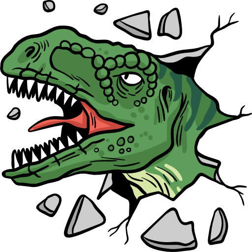 dinosaure Hand Drawn Color Icône