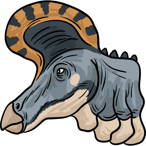 lambéosaure Hand Drawn Color Icône