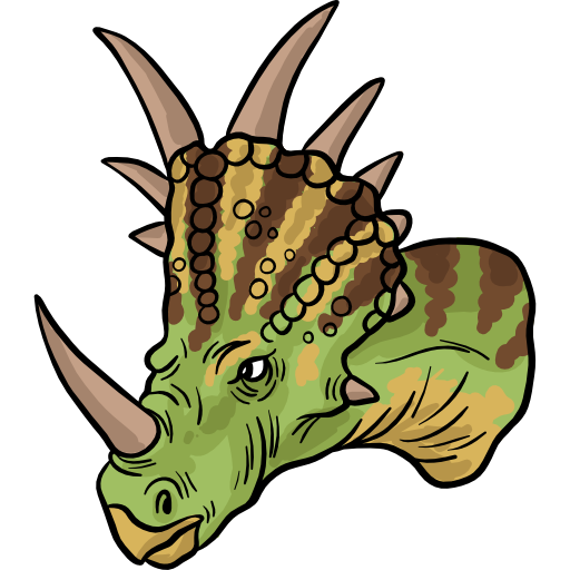 styracosaurus Hand Drawn Color icona