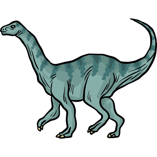 euskelosaurus Hand Drawn Color icoon
